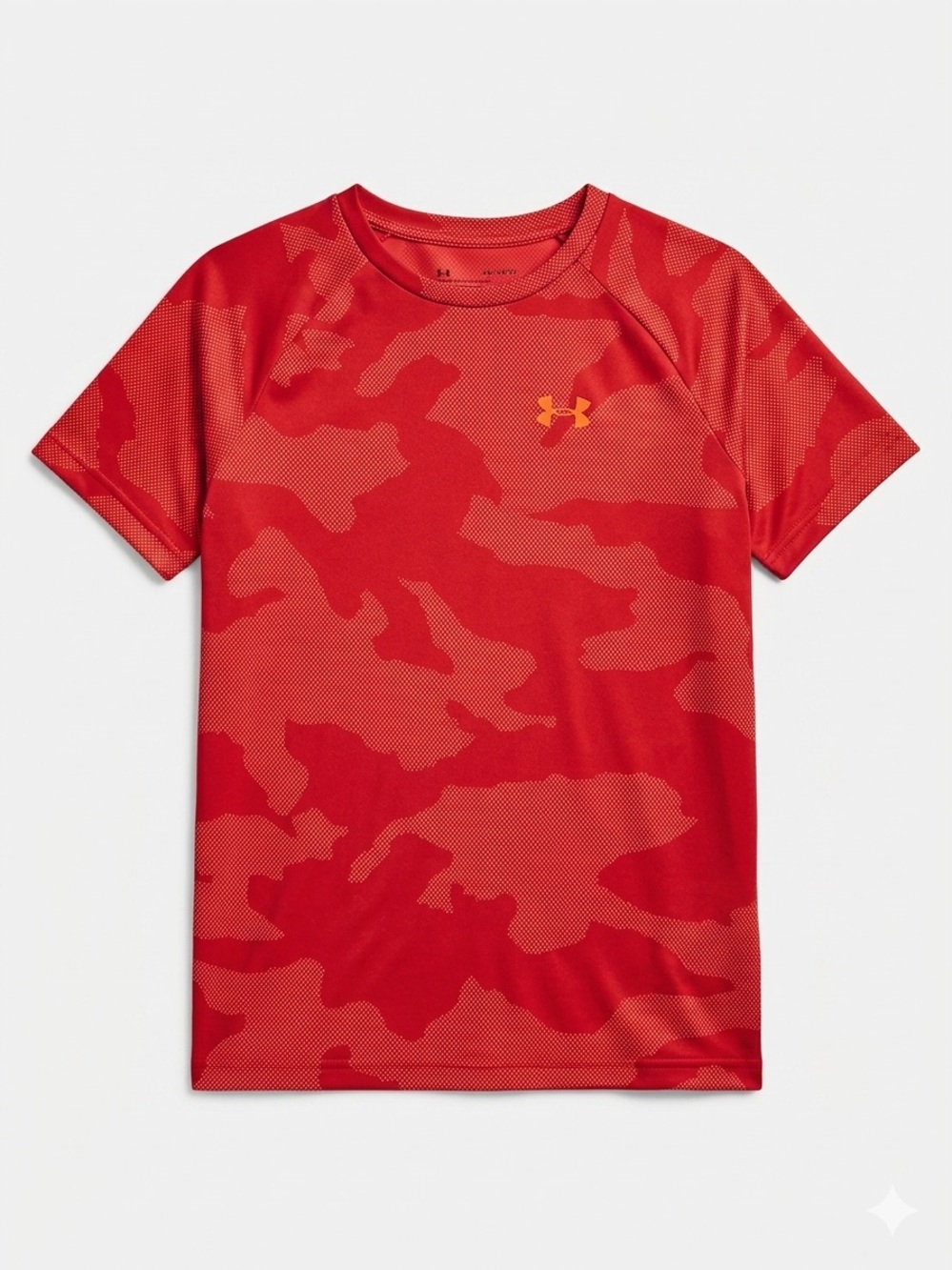 Under Armour Boys' Red Camo Performance Tee Size L